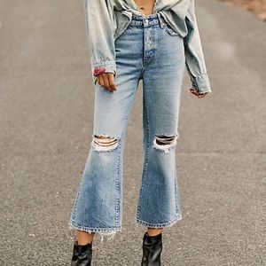 Free People Ranger Denim Wide Leg Jeans - Size 29